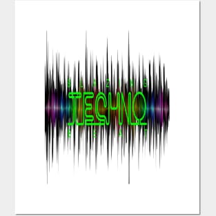 Blazing Techno Equalizer Color Music Posters and Art